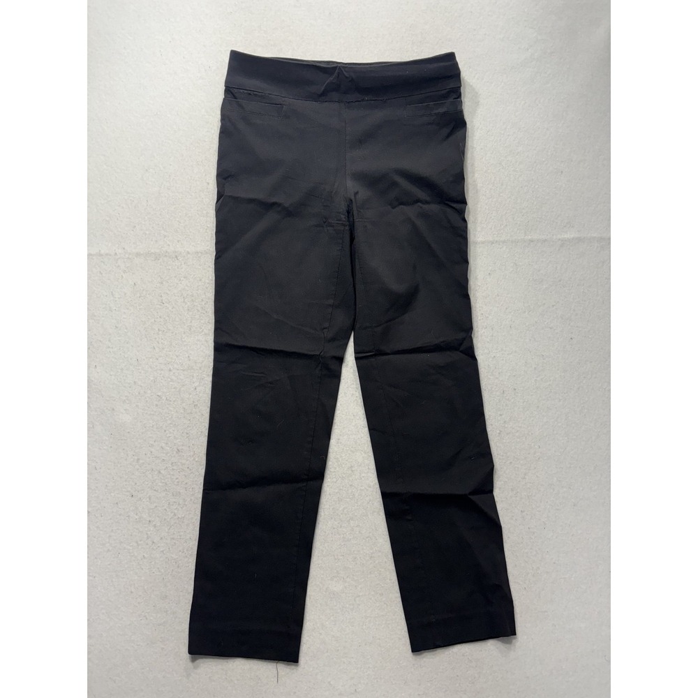 Liz Claiborne Dress Pants Womens 8P Black Ponte Pull On Stretch Work Career